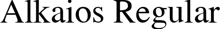 Alkaios Regular font - Alkaios.ttf