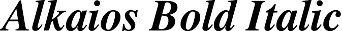 Alkaios Bold Italic font - Alkaios-BoldItalic.ttf