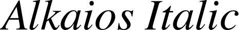 Alkaios Italic font - Alkaios_Italic.ttf