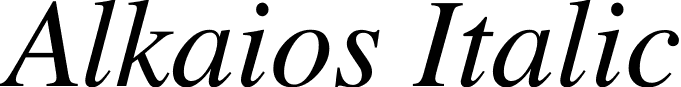 Alkaios Italic font - Alkaios-Italic.ttf