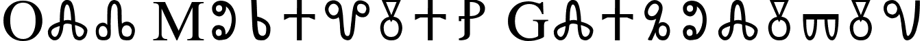 Old Moravian Glagolitic font - Old_Moravian_Glagolitic.ttf