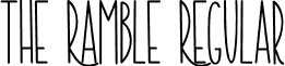 The Ramble Regular font - TheRamble-Bold 2.otf