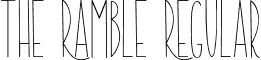 The Ramble Regular font - TheRamble-Regular 2.otf