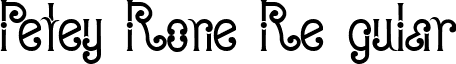 Petey Rone Regular font - peteyrone.ttf