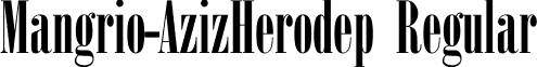 Mangrio-AzizHerodep Regular font - Mangrio-Aziz_Herodep.ttf