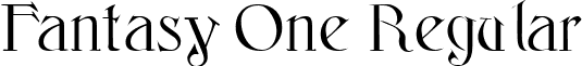 Fantasy One Regular font - fantasy_one.ttf