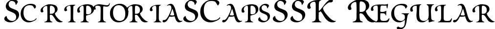 ScriptoriaSCapsSSK Regular font - scriptoriascapsssk.ttf