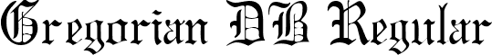 Gregorian DB Regular font - gregorian-regulardb.ttf