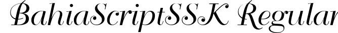 BahiaScriptSSK Regular font - bahiss__.ttf