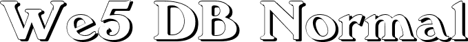 We5 DB Normal font - we5db.ttf