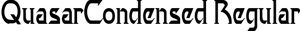 QuasarCondensed Regular font - quasarcondensed.ttf