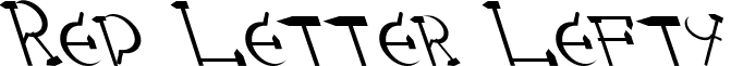 Red Letter Lefty font - red_left.ttf