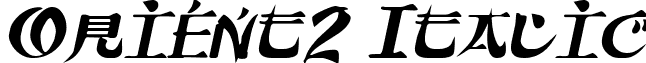 Orient2 Italic font - orient2italic.ttf