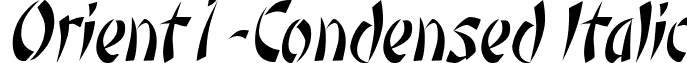 Orient1-Condensed Italic font - orient1-condenseditalic.ttf