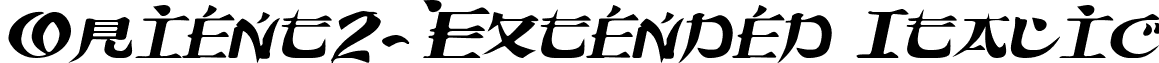 Orient2-Extended Italic font - orient2-extendeditalic.ttf