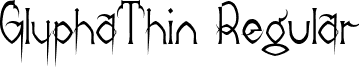 GlyphaThin Regular font - ji-forked.ttf