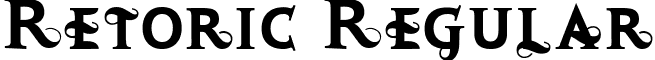 Retoric Regular font - retoric.ttf