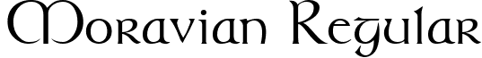 Moravian Regular font - moravian.ttf