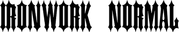 Ironwork Normal font - ironworknormal.ttf