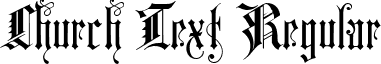 Church Text Regular font - churchtext.ttf