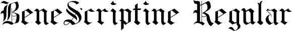 BeneScriptine Regular font - benescriptineregular.ttf