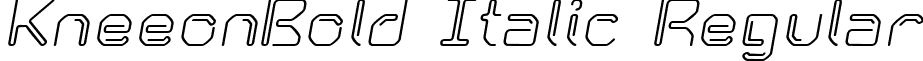 KneeonBold Italic Regular font - kneeonbolditalic.ttf