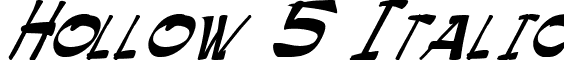 Hollow 5 Italic font - hollow5.ttf
