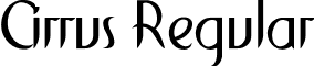 Cirrus Regular font - cirrus.ttf