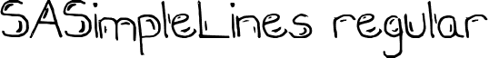 SASimpleLines regular font - sa_simple_lines.ttf