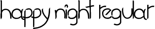 happy night Regular font - happy night.otf