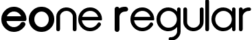 EOne Regular font - EOne.ttf