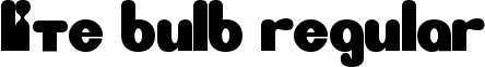 Lite Bulb Regular font - Lite Bulb.ttf