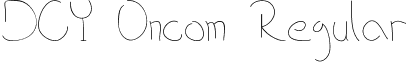 DCY Oncom Regular font - DCY Oncom.ttf