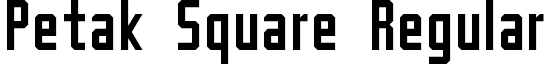 Petak Square Regular font - PetakSquare-Regular.ttf