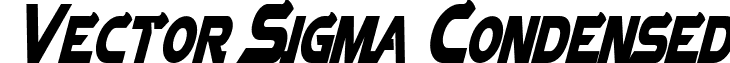 Vector Sigma Condensed font - Vector Sigma Condensed Italic.ttf