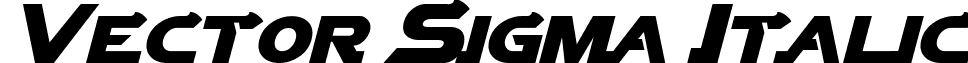 Vector Sigma Italic font - Vector Sigma Italic.ttf